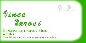 vince marosi business card